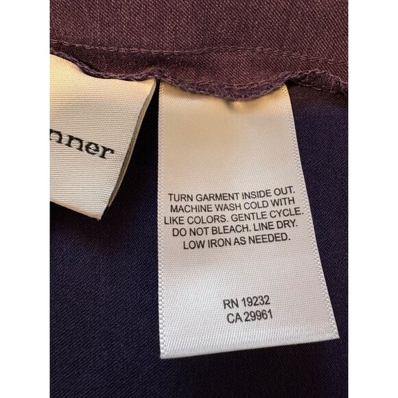 Alfred Dunner Womens Purple Pull-On Pants Sz 18 Stretch Rayon Straight-Leg Comfo - Picture 4 of 8